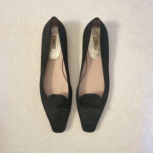 Prada Black Satin Bow Loafers/Flats, size 40, lightly worn